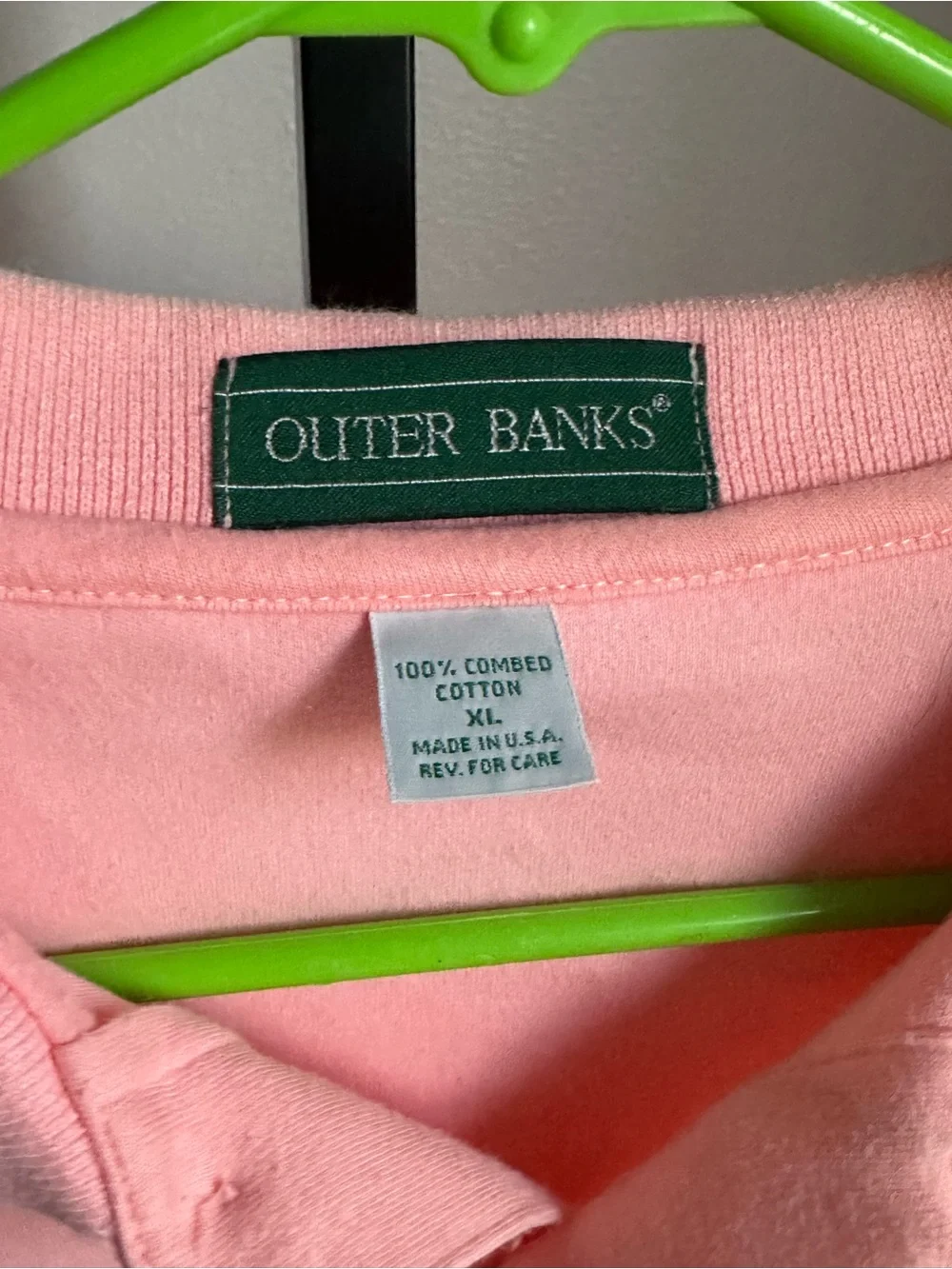 Outer banks xl pink polo cotton shirt - Picture 2 of 3